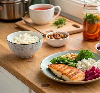 Стол с продуктами